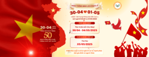 Liên hiệp Phát triển Kinh tế và Giáo dục (UEED) THÔNG BÁO LỊCH NGHỈ LỄ 30/04 & 01/05