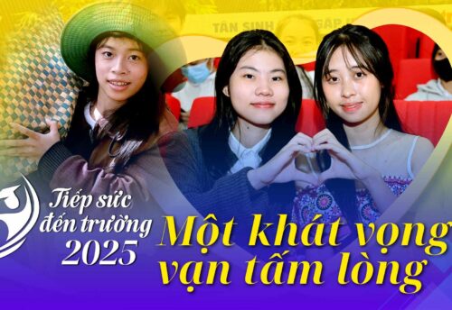 Võ Cẩm Nhung và các tân sinh viên nghèo nhận học bổng Tiếp sức đến trường 2025 từ báo Tuổi Trẻ