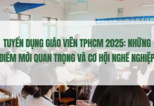 Hình ảnh minh họa kế hoạch tuyển dụng giáo viên TPHCM 2025, thể hiện những điểm mới và cơ hội nghề nghiệp trong ngành giáo dục thành phố.