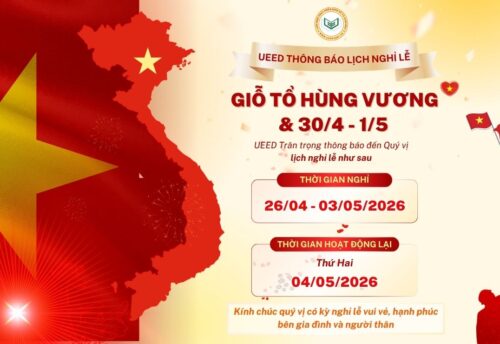 Liên hiệp Phát triển Kinh tế và Giáo dục UEED chào mừng đại lễ giỗ tổ Hùng Vương và 30.4-1.5 2026