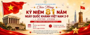 UEED Thông báo lịch nghỉ lễ Quốc khánh 2/9/2026