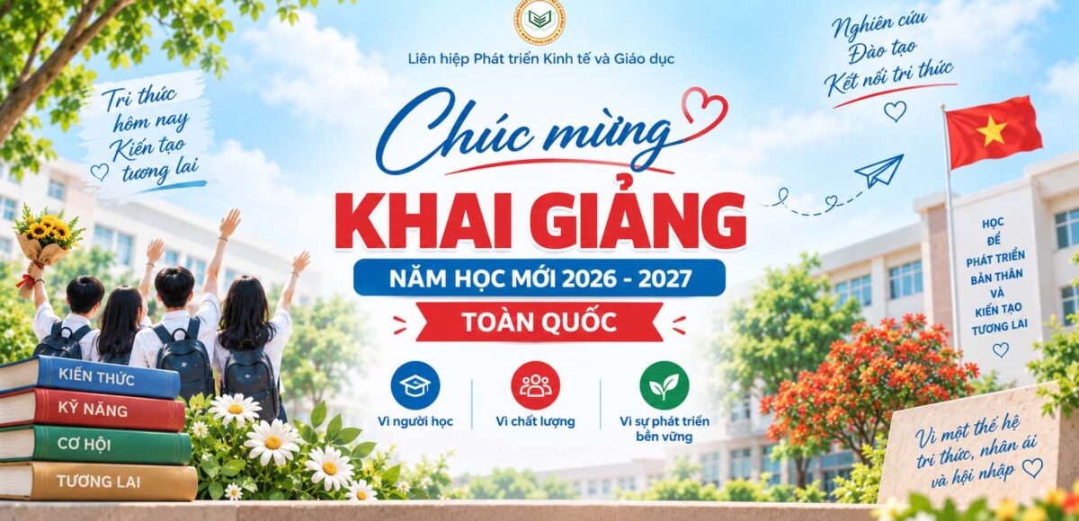 UEED chúc mừng khai giảng năm học 2026-2027 trên toàn quốc