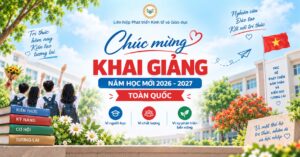 UEED chúc mừng khai giảng năm học 2026-2027 trên toàn quốc