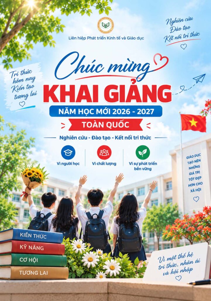 UEED chúc mừng khai giảng năm học 2026-2027 trên toàn quốc